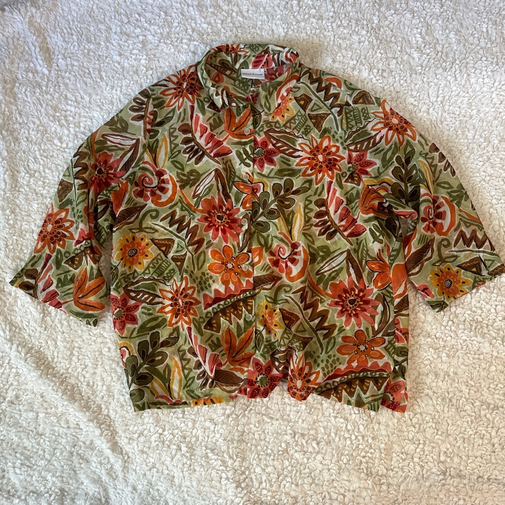 Floral Button Down Coverup